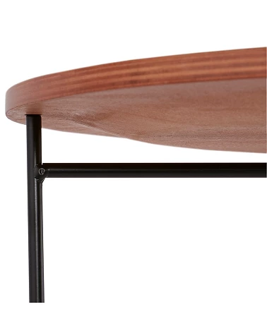 Table basse design métal OOLA Bois plaqué Noyer