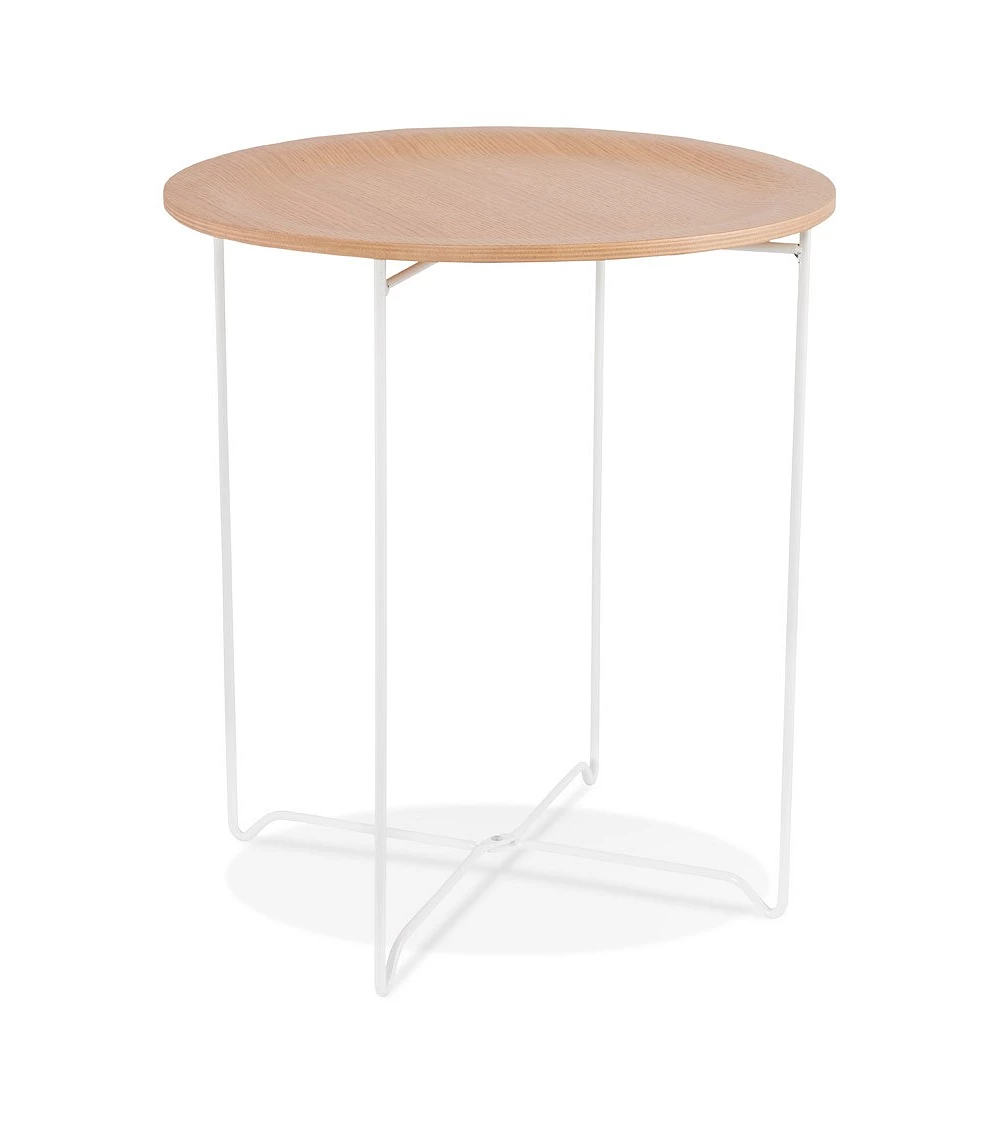 Table basse design métal OOLA Bois plaqué Chêne