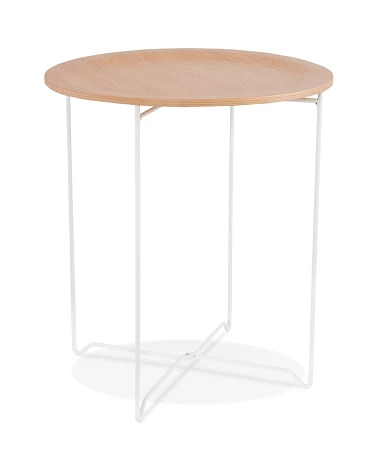 Table basse design métal OOLA Bois plaqué Chêne