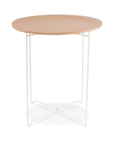 Table basse design métal OOLA Bois plaqué Chêne