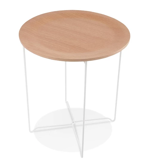 Table basse design métal OOLA Bois plaqué Chêne