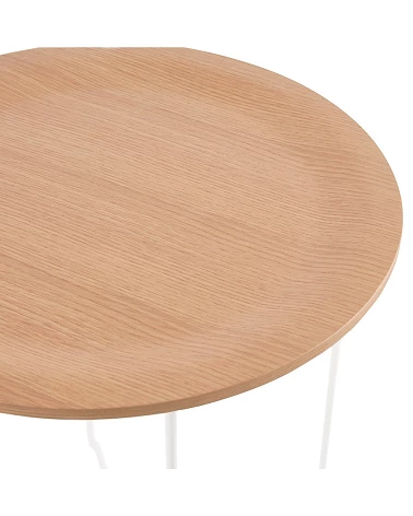 Table basse design métal OOLA Bois plaqué Chêne