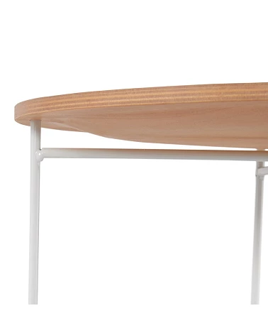 Table basse design métal OOLA Bois plaqué Chêne