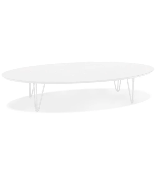 Table basse métal SALONA Bois (MDF) peint blanc mat