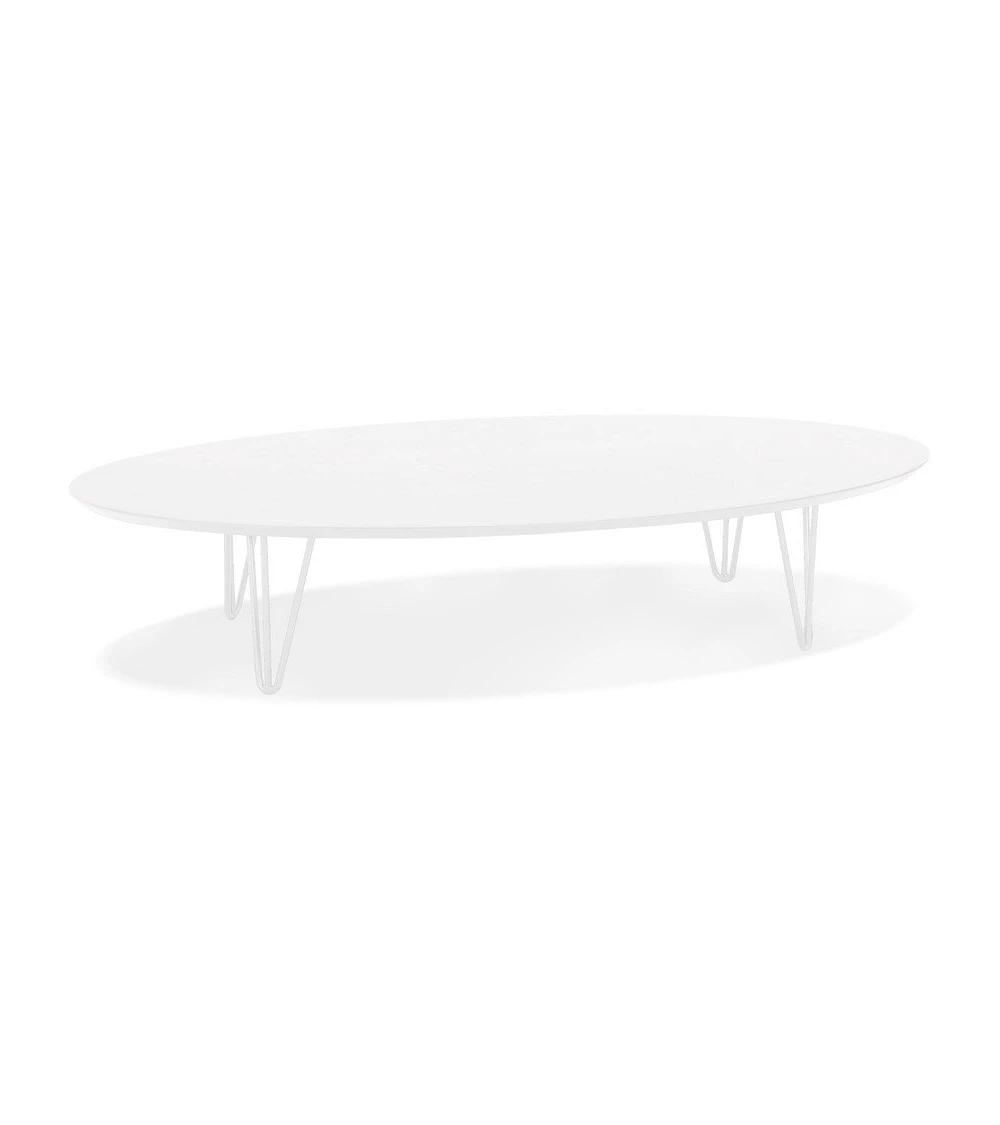 Table basse métal SALONA Bois (MDF) peint blanc mat