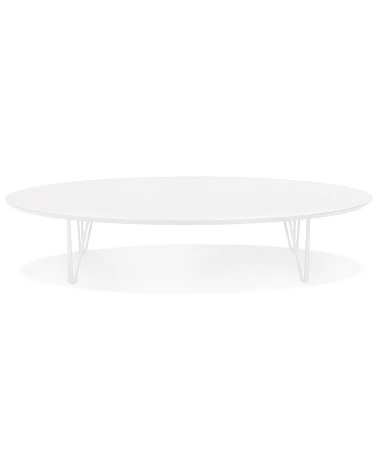 Table basse métal SALONA Bois (MDF) peint blanc mat