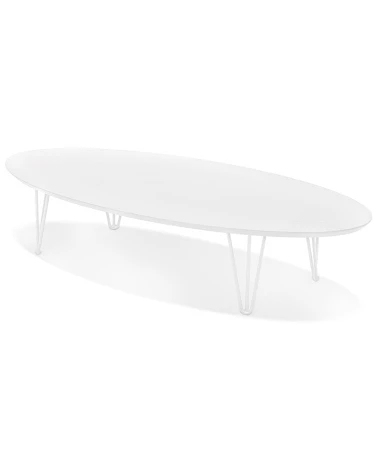 Table basse métal SALONA Bois (MDF) peint blanc mat