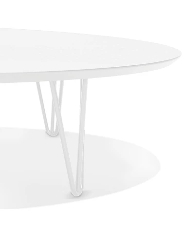 Table basse métal SALONA Bois (MDF) peint blanc mat