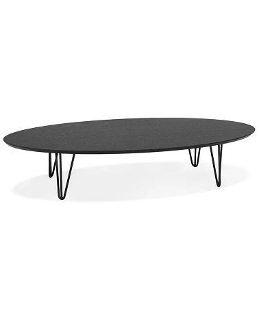 Table basse métal SALONA Bois (MDF) plaqué Frêne noir