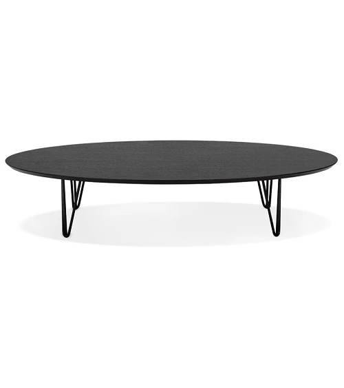 Table basse métal SALONA Bois (MDF) plaqué Frêne noir