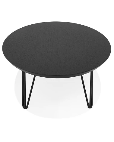 Table basse métal SALONA Bois (MDF) plaqué Frêne noir