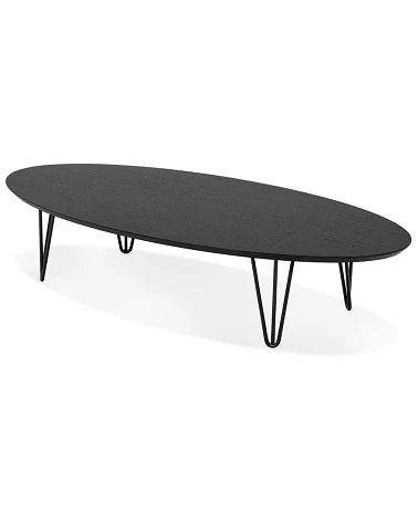 Table basse métal SALONA Bois (MDF) plaqué Frêne noir