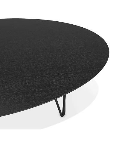 Table basse métal SALONA Bois (MDF) plaqué Frêne noir