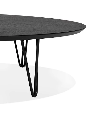 Table basse métal SALONA Bois (MDF) plaqué Frêne noir