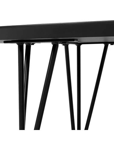 Table basse métal SALONA Bois (MDF) plaqué Frêne noir