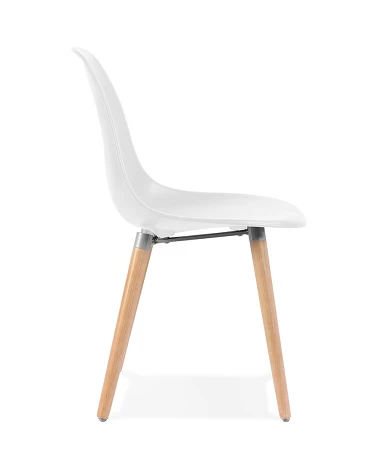 Chaise design scandinave Doc bois et Blanc