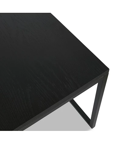 Table basse design Gliss Bois (MDF) plaqué Chêne noir