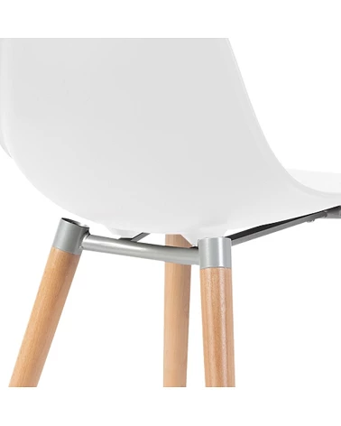 Chaise design scandinave Doc bois et Blanc