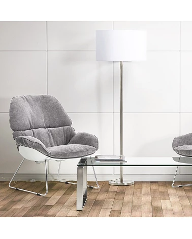 Fauteuil design Sella tissu Gris