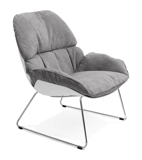 Fauteuil design Sella tissu Gris