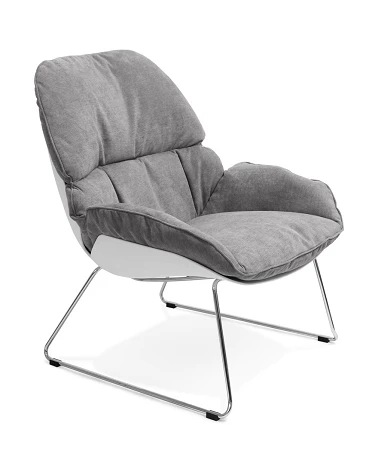 Fauteuil design Sella tissu Gris