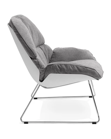 Fauteuil design Sella tissu Gris