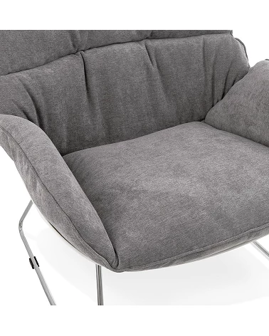 Fauteuil design Sella tissu Gris