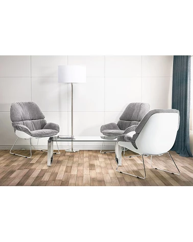 Fauteuil design Sella tissu Gris